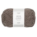 Sandnes Garn Peer Gynt Garn in medium brown mottled, ideal zum Stricken und Häkeln.