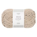Sandnes Garn Peer Gynt Garn in Beige Mottled, ideal zum Stricken und Häkeln.