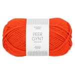 Sandnes Garn Peer Gynt Garn in spicy orange, ideal zum Stricken und Häkeln.