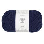Sandnes Garn Peer Gynt Garn in Navy, perfekt zum Stricken und Häkeln.