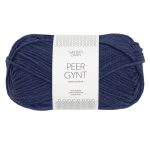 Sandnes Garn Peer Gynt in Dunkelblau, ideal zum Stricken und Häkeln.