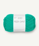 Sandnes Garn Peer Gynt in der Farbe spectra green für Stricken und Häkeln.