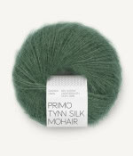 Sandnes Garn Primo Tynn Silk Mohair in der Farbe Elm Green, perfekt für Strick- und Häkelprojekte.