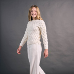 Strickset KINDERPULLOVER MINI POMPOM mit Garn und Anleitung – Bild 3
