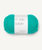 Sandnes Garn Sunday Wolle in der Farbe spectra green, perfekt zum Stricken und Häkeln.