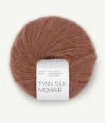 Sandnes Garn Tynn Silk Mohair in Pecan Brown, feines Garn für Strick- und Häkelprojekte.