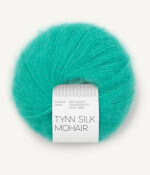 Sandnes Garn Tynn Silk Mohair in der Farbe spectra green.